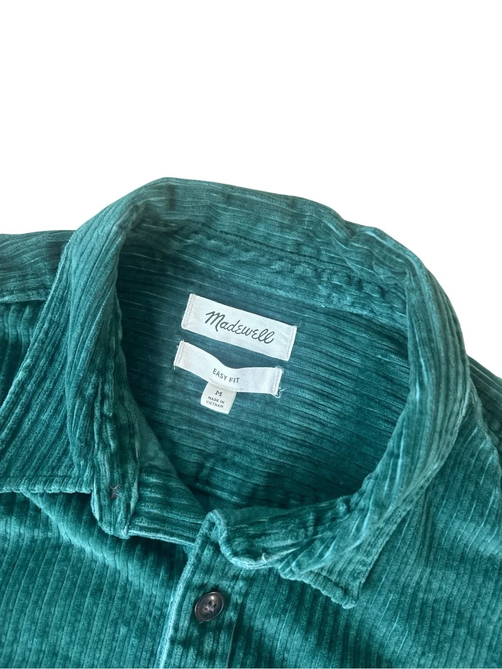 Madewell women Green Corduroy Button-Down Shirt - Picture 2 of 9